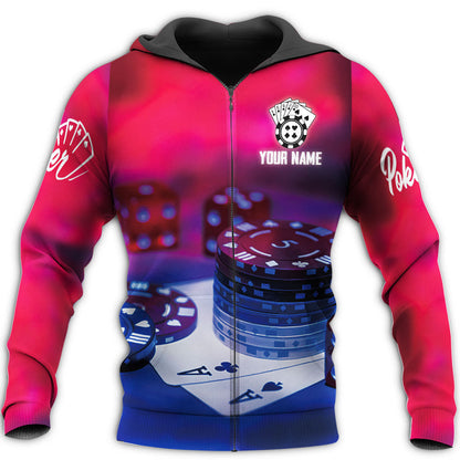 Poker Shirt, Playing Cards All-Over Print Unisex Poker Player Tee