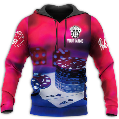 Poker Shirt, Playing Cards All-Over Print Unisex Poker Player Tee