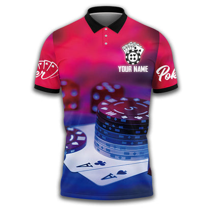 Poker Shirt, Playing Cards All-Over Print Unisex Poker Player Tee