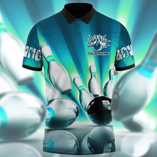 Personalized Name Bowling Q9 Teal Version All Over Printed Unisex Shirt