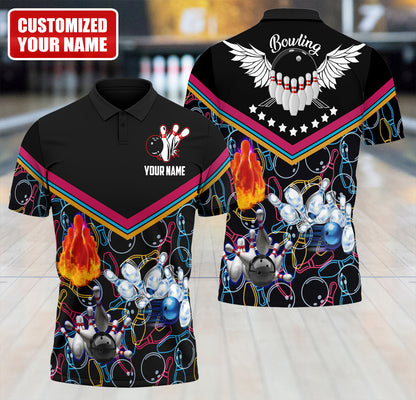 Personalized Name Bowling Q16 All Over Printed Unisex Shirt