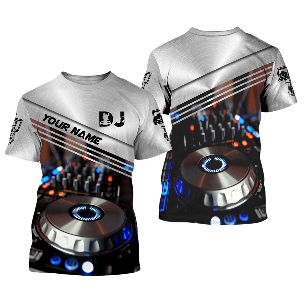 DJ Spin Master Shirt, Disc Jockey Turntable All-Over Print Unisex Tee