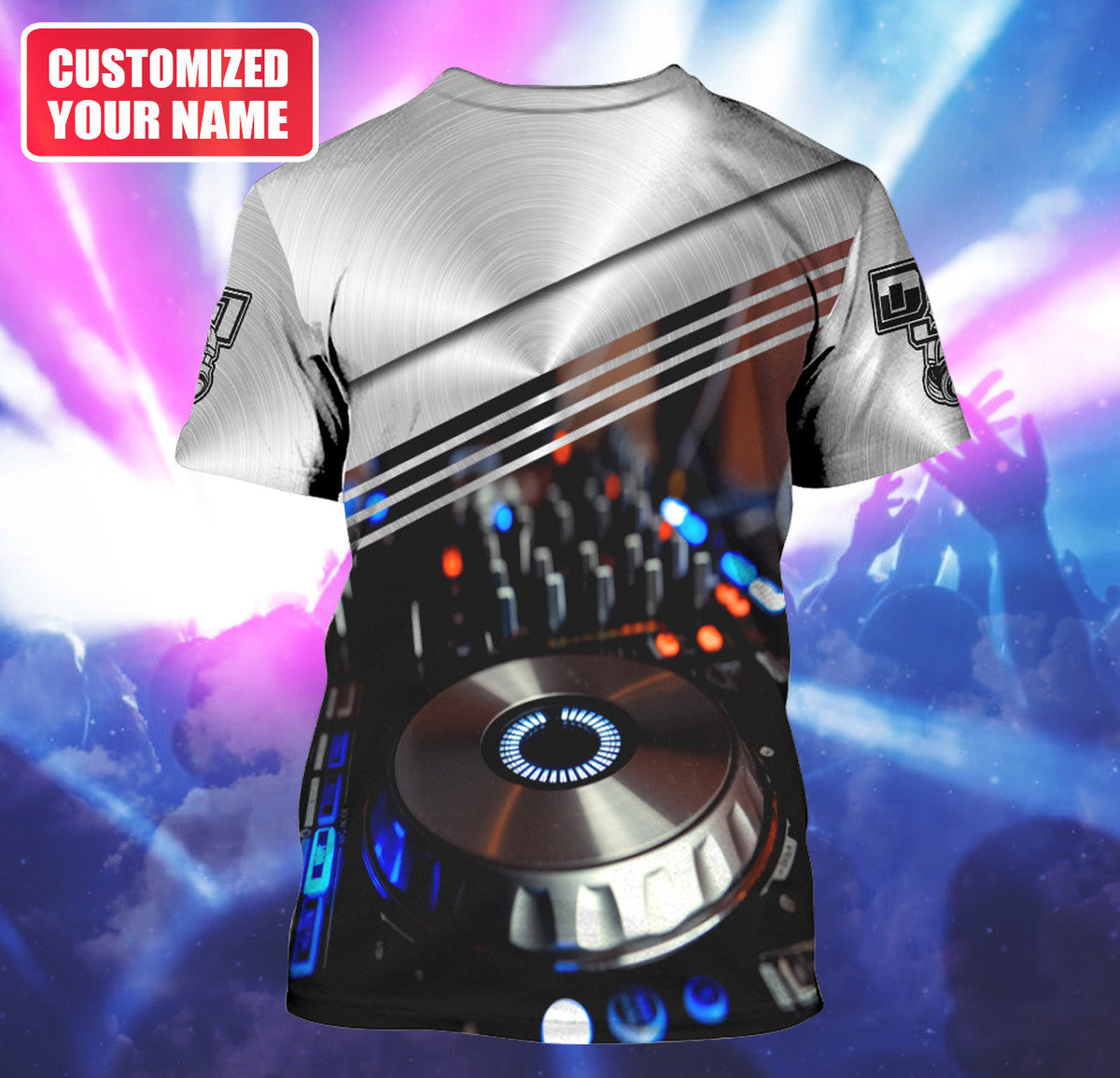 DJ Spin Master Shirt, Disc Jockey Turntable All-Over Print Unisex Tee