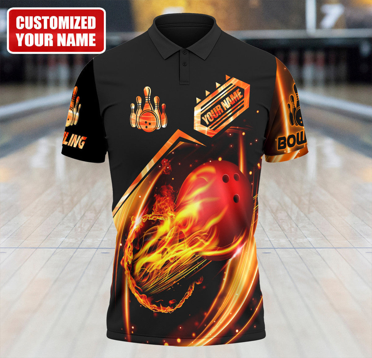 Personalized Name Bowling Q15 All Over Printed Unisex Shirt
