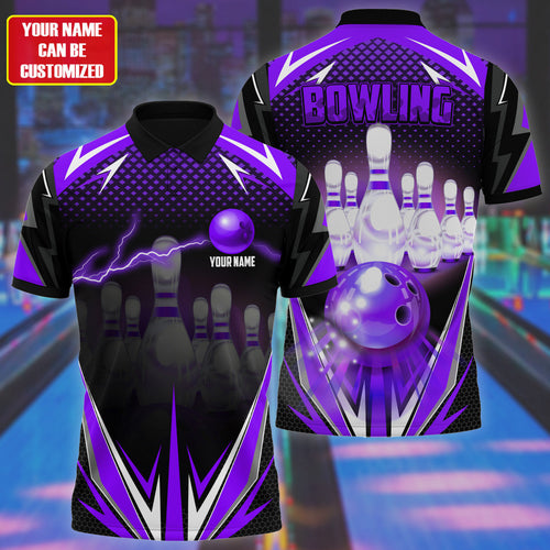Personalized Name Bowling Q18 Purple Version All Over Printed Unisex Shirt