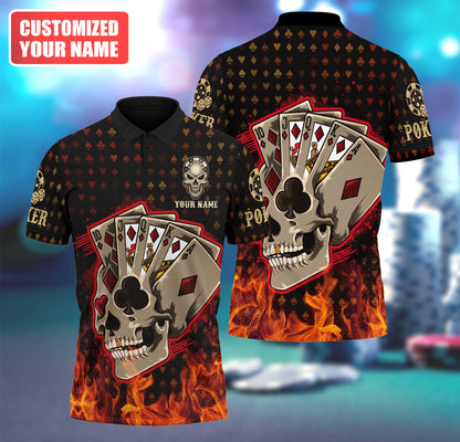Poker Shirt, Casino Card All-Over Print Unisex Tee