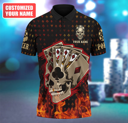 Poker Shirt, Casino Card All-Over Print Unisex Tee