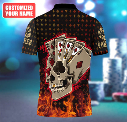 Poker Shirt, Casino Card All-Over Print Unisex Tee