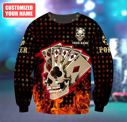Poker Shirt, Casino Card All-Over Print Unisex Tee
