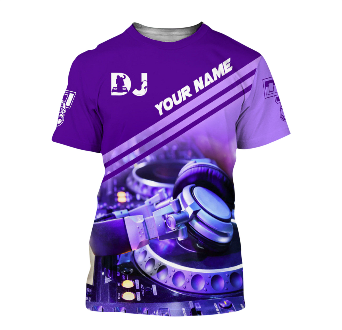 DJ Pulse Shirt, Disc Jockey Soundwave All-Over Print Unisex Tee