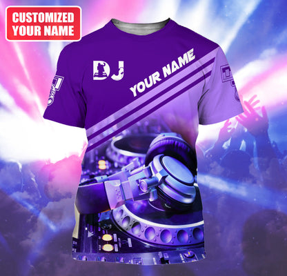 DJ Pulse Shirt, Disc Jockey Soundwave All-Over Print Unisex Tee