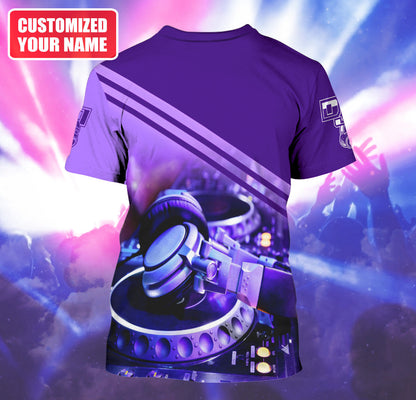 DJ Pulse Shirt, Disc Jockey Soundwave All-Over Print Unisex Tee