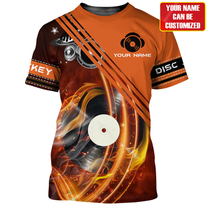 DJ Vibes Shirt, Disc Jockey Turntable All-Over Print Unisex Tee