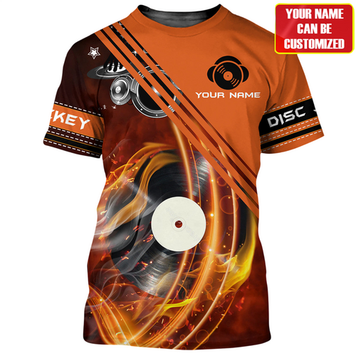 DJ Vibes Shirt, Disc Jockey Turntable All-Over Print Unisex Tee