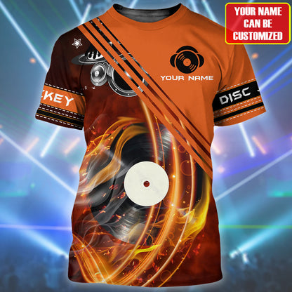 DJ Vibes Shirt, Disc Jockey Turntable All-Over Print Unisex Tee
