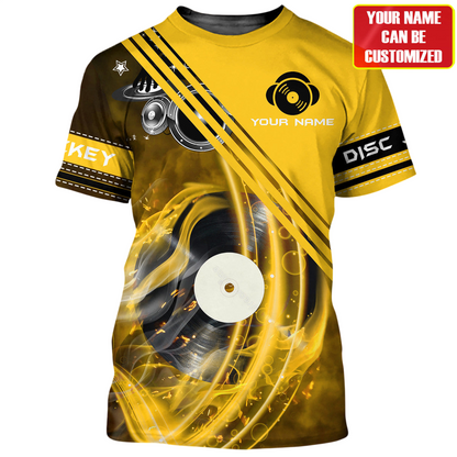 DJ Beats Shirt, Disc Jockey Turntable All-Over Print Unisex Tee