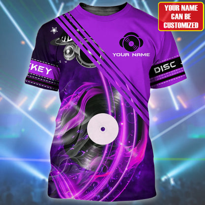 DJ Soundwave Shirt, Disc Jockey Turntable All-Over Print Unisex Tee