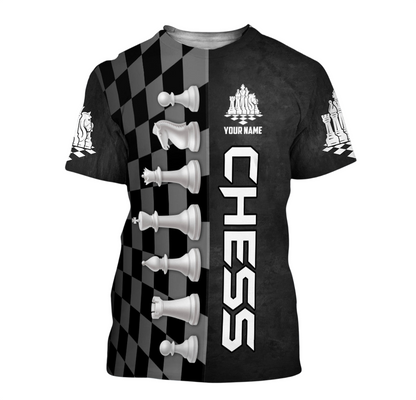 Chess Tactics Shirt, Classic King & Queen All-Over Print Unisex Tee