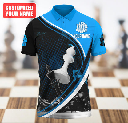 Chess Player Shirt, Chess Pieces All-Over Print Unisex Tee