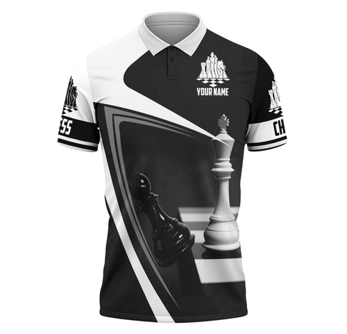 Chess Strategy Shirt, Classic Board Pieces All-Over Print Unisex Tee