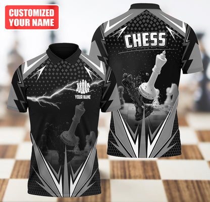 Chess Player Shirt, Chess Pieces All-Over Print Unisex Tee