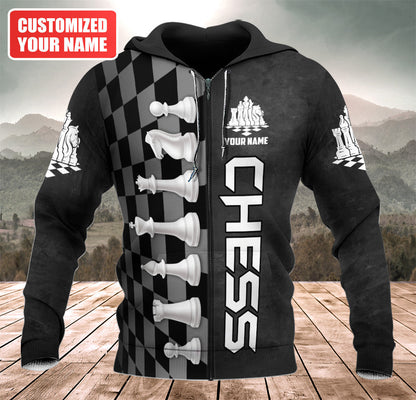 Chess Tactics Shirt, Classic King & Queen All-Over Print Unisex Tee