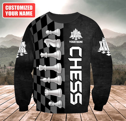 Chess Tactics Shirt, Classic King & Queen All-Over Print Unisex Tee