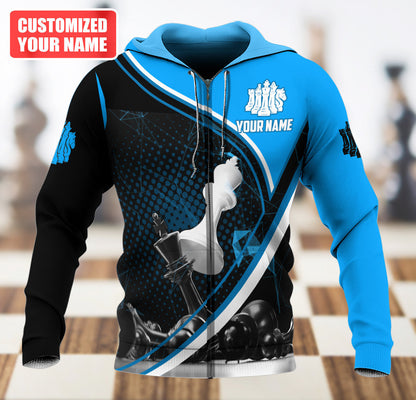 Chess Player Shirt, Chess Pieces All-Over Print Unisex Tee
