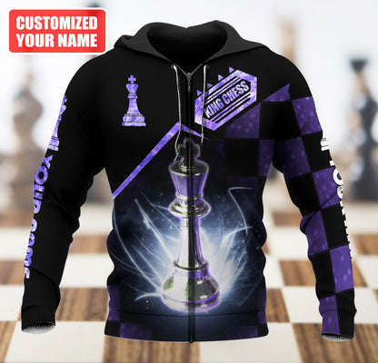 King Chess Shirt, Chess Pieces All-Over Print Unisex Tee