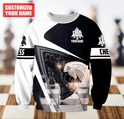 Chess Mastery Shirt, Classic Strategy Board All-Over Print Unisex Tee