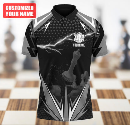 Chess Player Shirt, Chess Pieces All-Over Print Unisex Tee