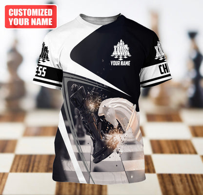 Chess Mastery Shirt, Classic Strategy Board All-Over Print Unisex Tee