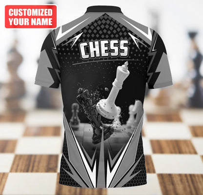 Chess Player Shirt, Chess Pieces All-Over Print Unisex Tee
