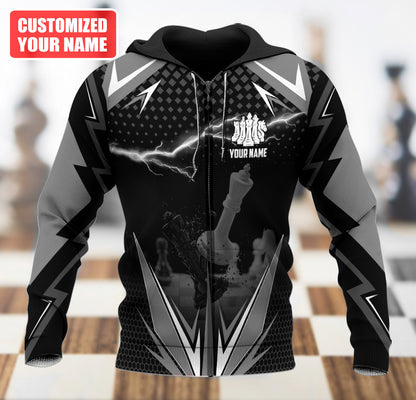 Chess Player Shirt, Chess Pieces All-Over Print Unisex Tee