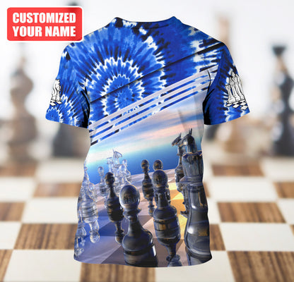 Chess Player Shirt, Chess Pieces All-Over Print Unisex Tee
