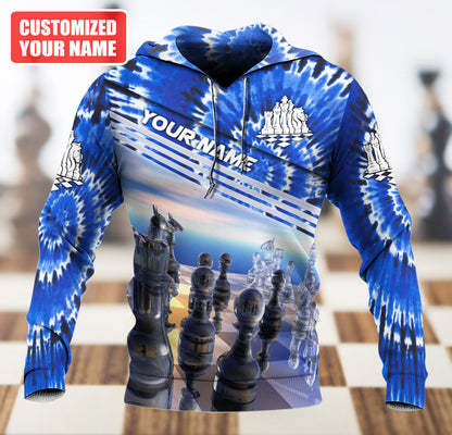 Chess Player Shirt, Chess Pieces All-Over Print Unisex Tee