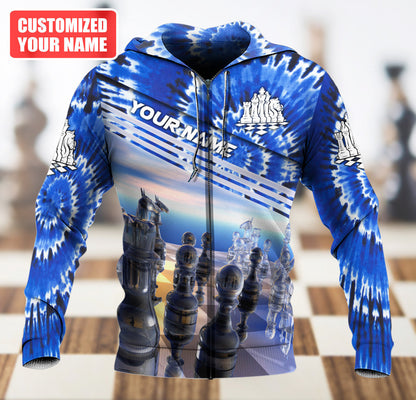 Chess Player Shirt, Chess Pieces All-Over Print Unisex Tee