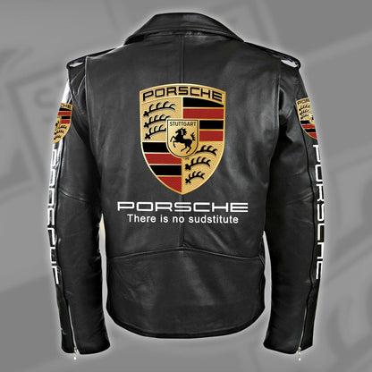 Pors Zipper Vintage Leather Jacket S260109