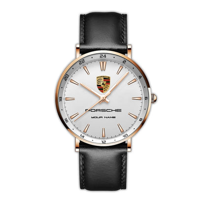 Personalized Pors Quartz Leather Watch P120303