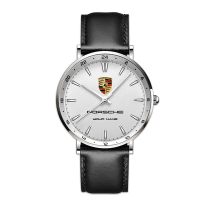 Personalized Pors Quartz Leather Watch P120303