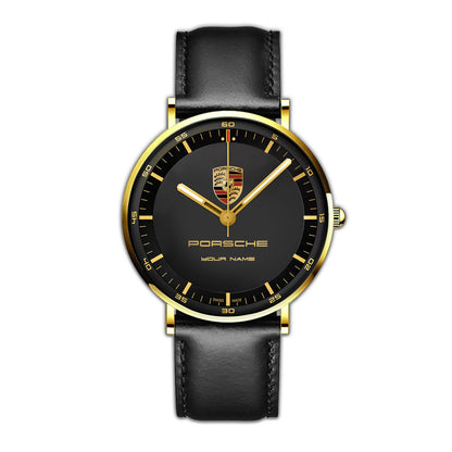 Personalized Pors V2 Quartz Leather Watch P130304