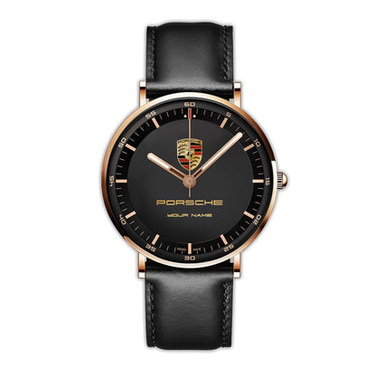 Personalized Pors V2 Quartz Leather Watch P130304