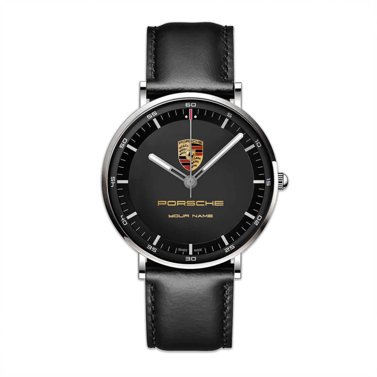 Personalized Pors V2 Quartz Leather Watch P130304