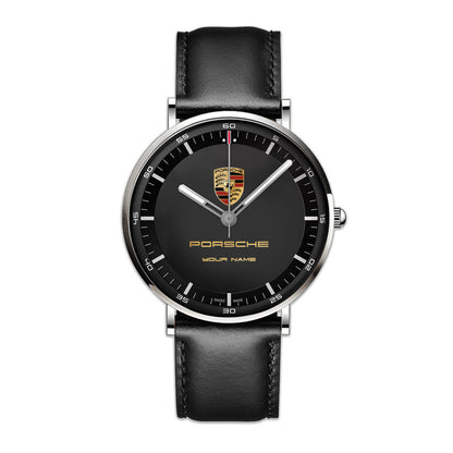 Personalized Pors V2 Quartz Leather Watch P130304
