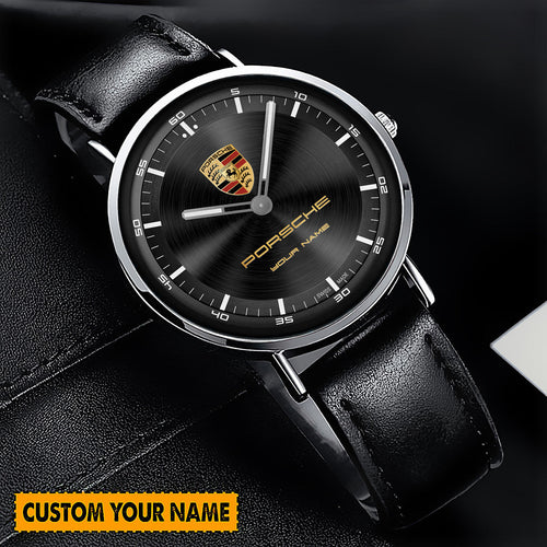 Personalized Pors Quartz Leather Watch P190301