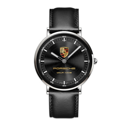 Personalized Pors Quartz Leather Watch P190301