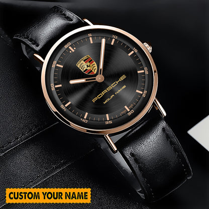 Personalized Pors Quartz Leather Watch P190301