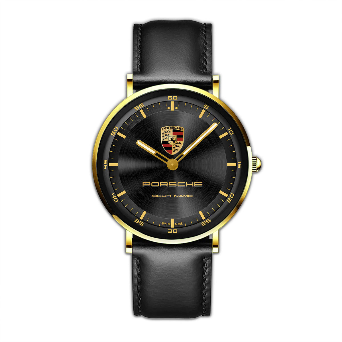 Personalized Pors Quartz Leather Watch P190301