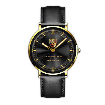 Personalized Pors Quartz Leather Watch P190301