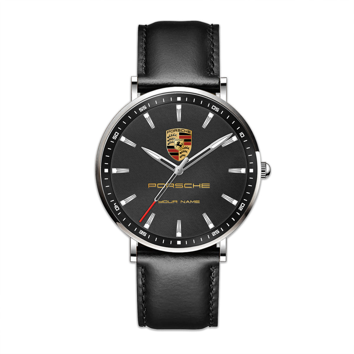 Personalized Pors Boss Quartz Leather Watch P220311